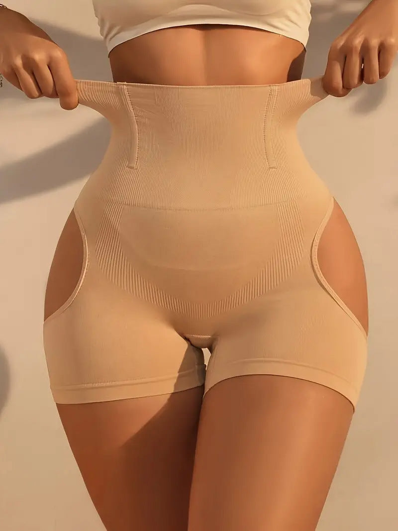Hip Lifting Butt Exposed High Waist Plus Size Hip Beauty Cinched Bodycon Shaping Pants
