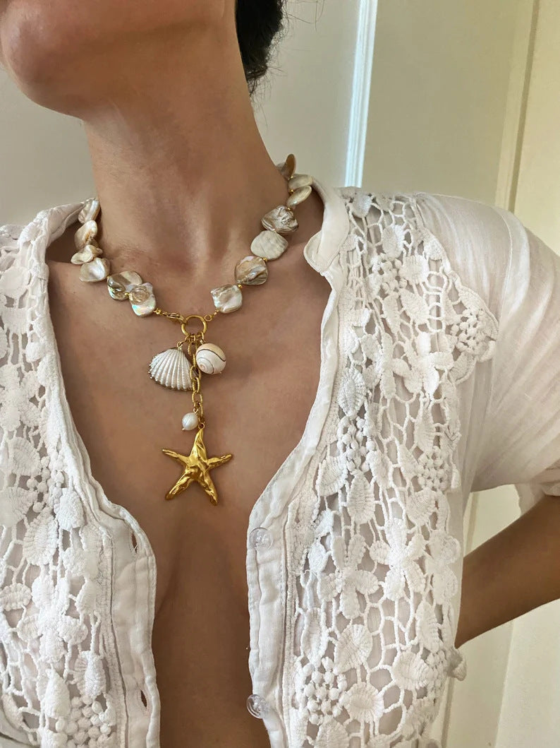 Women's Fashion Irregular Shell Necklace