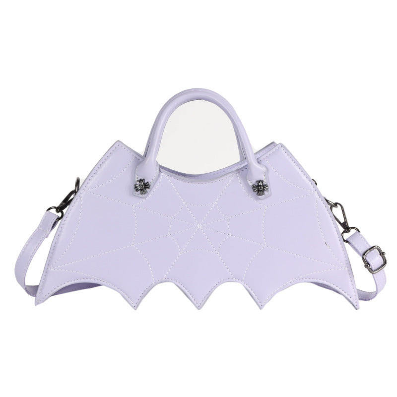 Spider Web Shape Shoulder Bags Personality Batgirl Tide Pu Handbags Fashoin Messenger Crossbody Bag