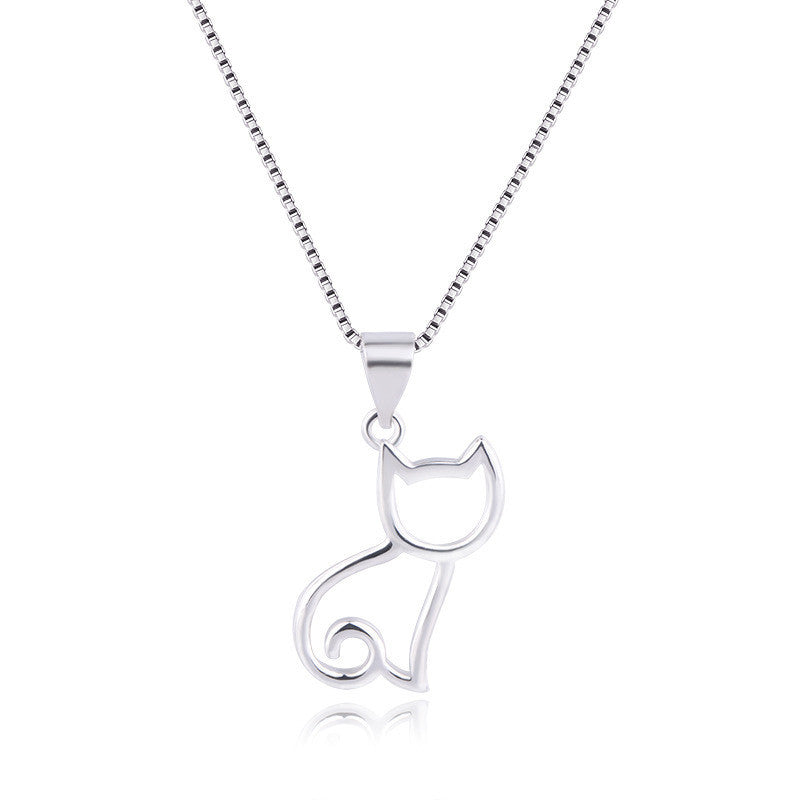 Sweet Cat Sterling Silver Necklace