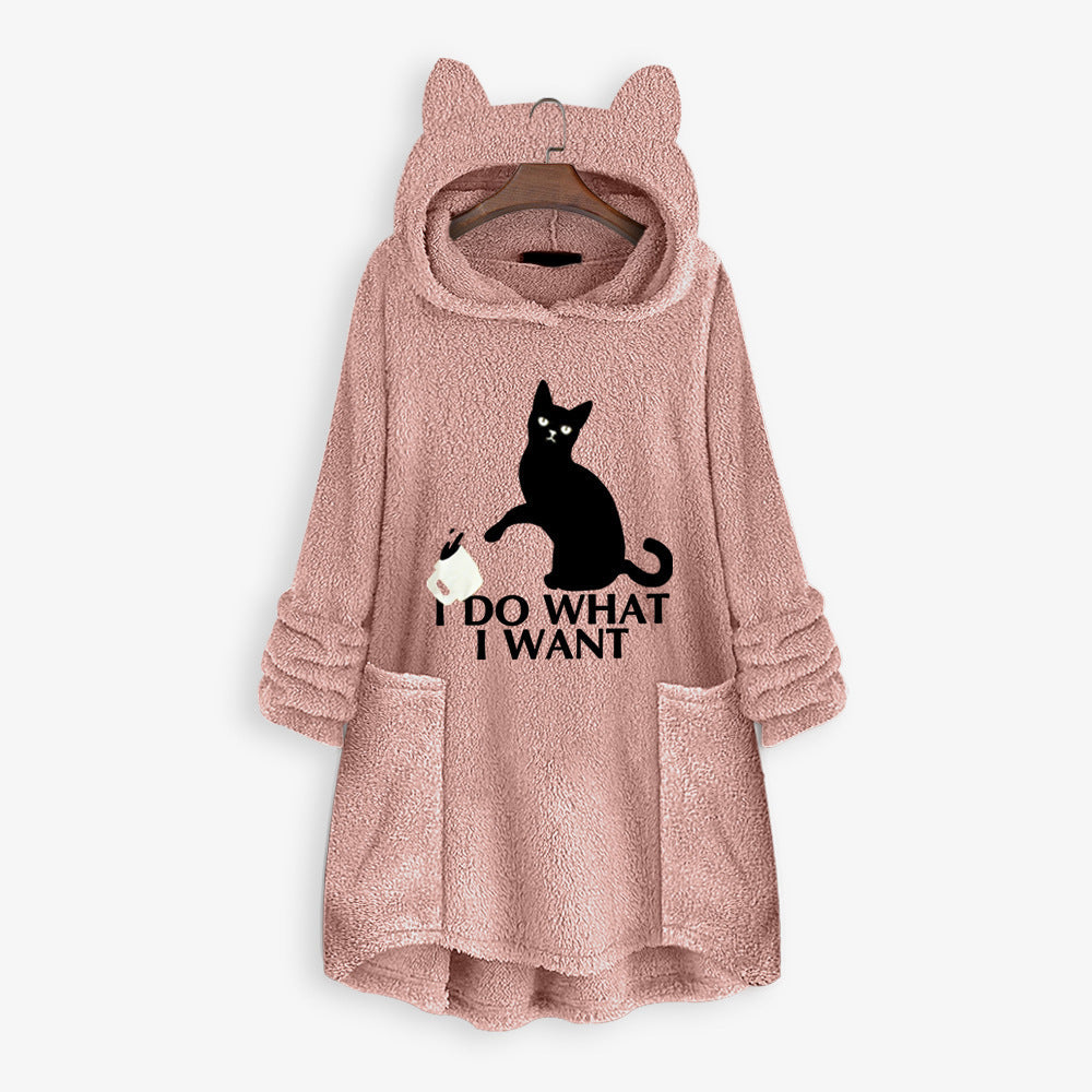 Cat hooded hoodie