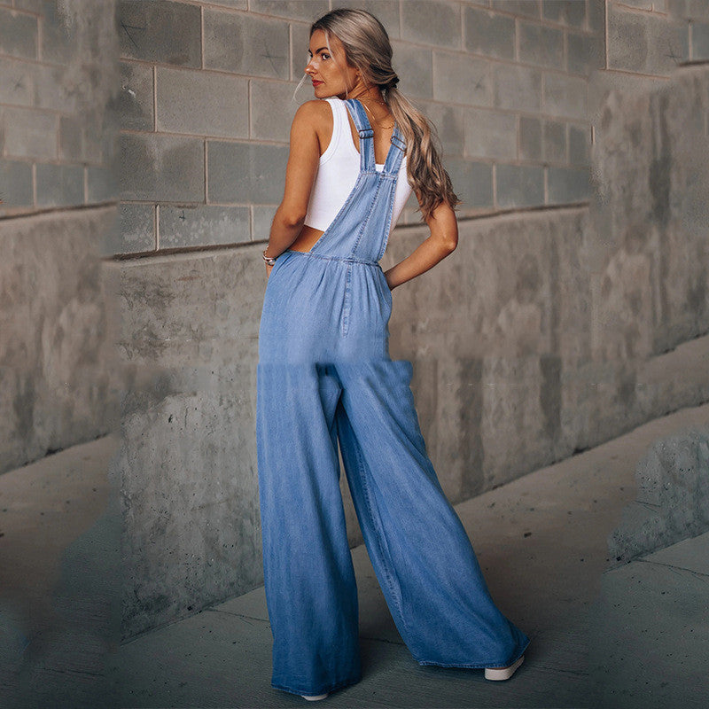 Women's Pants Wide Leg Leisure Vacation Jumpsuit