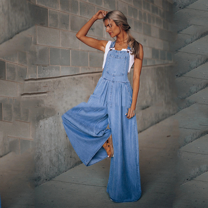 Women's Pants Wide Leg Leisure Vacation Jumpsuit