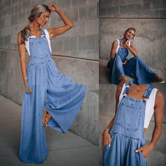 Women's Pants Wide Leg Leisure Vacation Jumpsuit