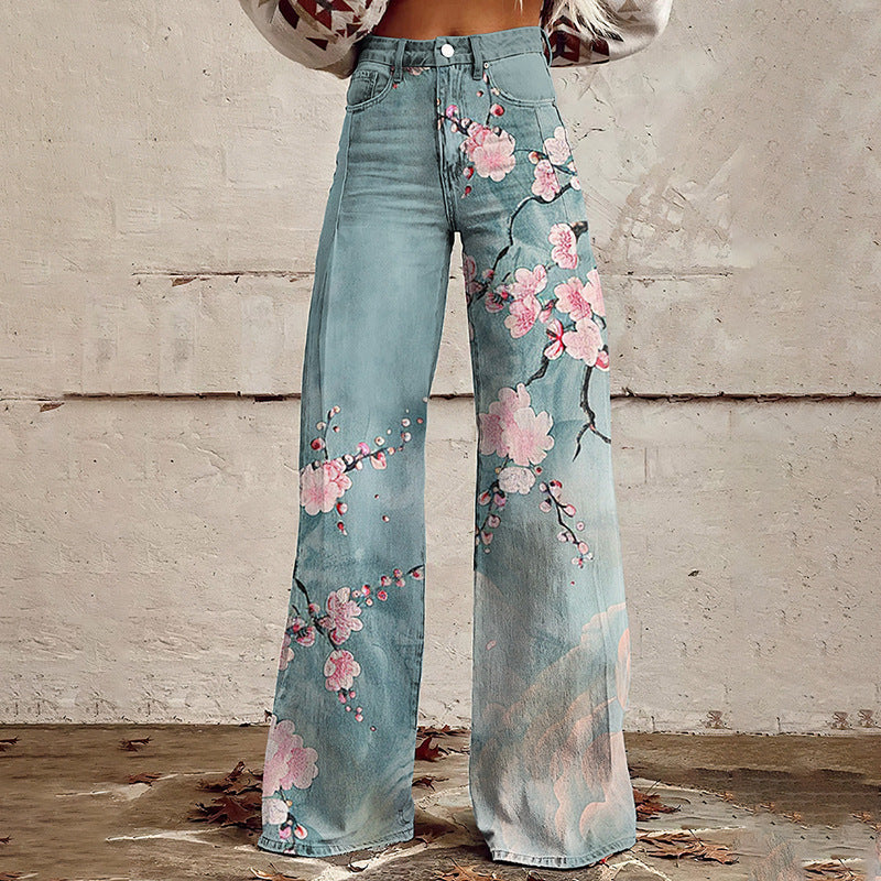 Hot Selling Plus Size Women's Casual Pants Thin Imitation Jeans
