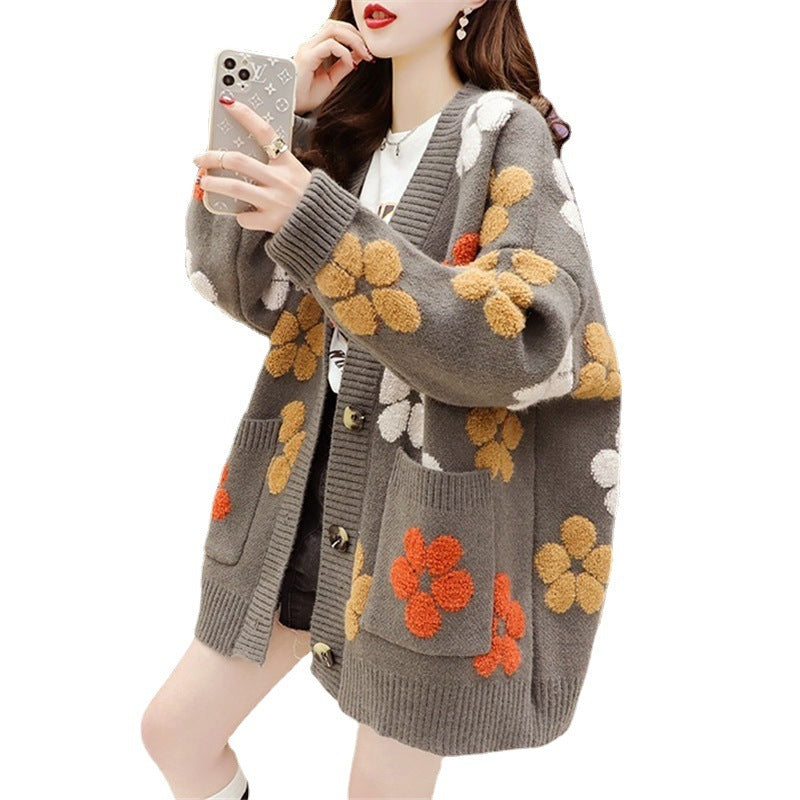 Japanese Lazy Style Knitted Cardigan