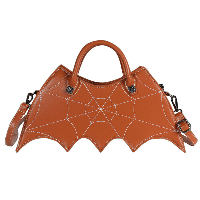 Spider Web Shape Shoulder Bags Personality Batgirl Tide Pu Handbags Fashoin Messenger Crossbody Bag