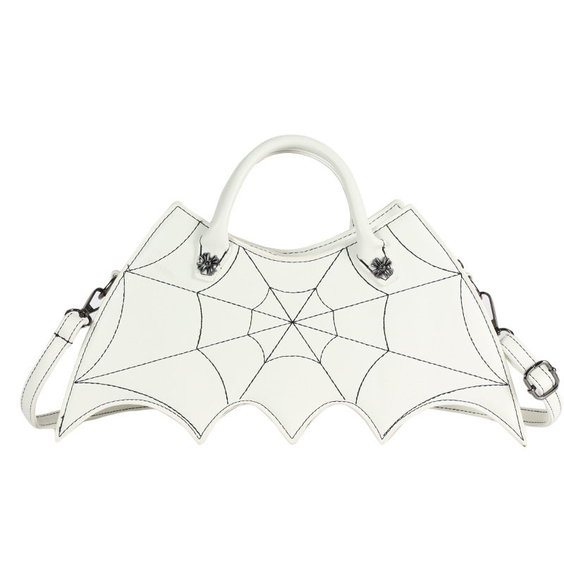 Spider Web Shape Shoulder Bags Personality Batgirl Tide Pu Handbags Fashoin Messenger Crossbody Bag