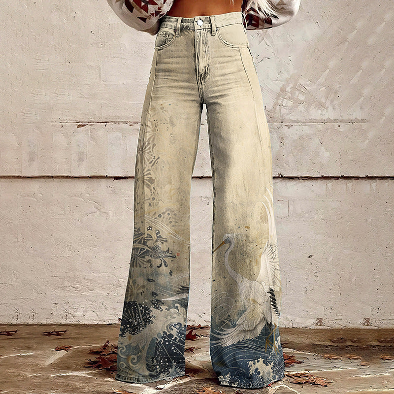 Hot Selling Plus Size Women's Casual Pants Thin Imitation Jeans