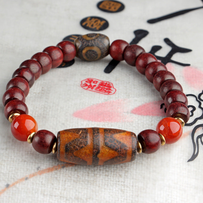 Tibetan Style Sky Eye Nine Eyes Day Beads Made Old Agate Day Beads