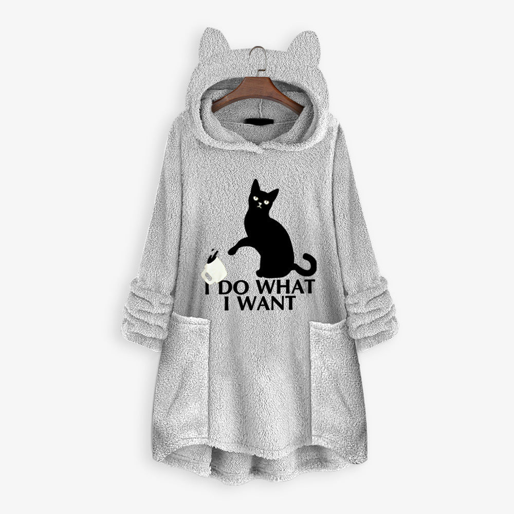 Cat hooded hoodie