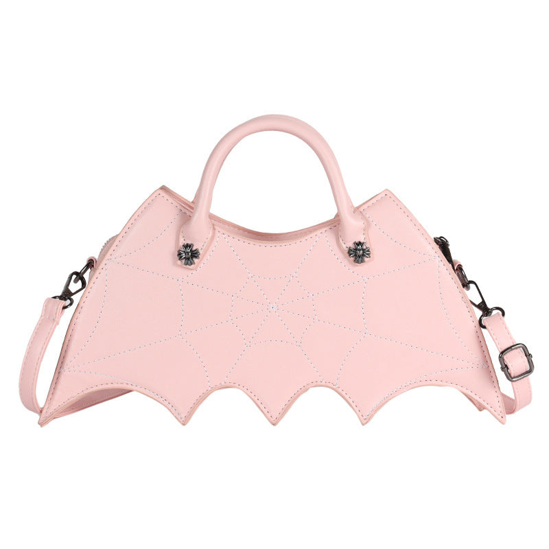 Spider Web Shape Shoulder Bags Personality Batgirl Tide Pu Handbags Fashoin Messenger Crossbody Bag