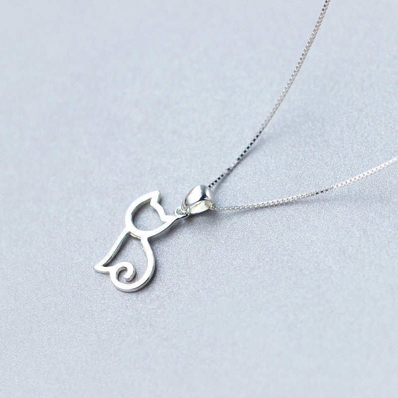 Sweet Cat Sterling Silver Necklace