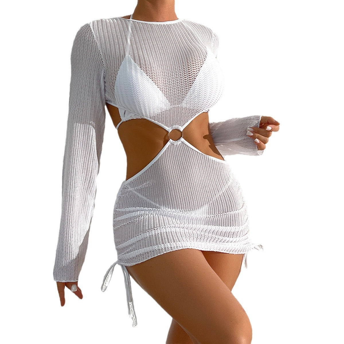 Sun-protective Beach Swimwear Bikini Three-piece Set