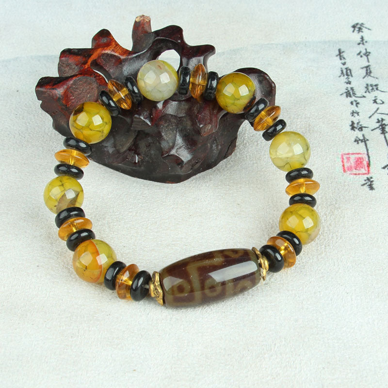 Tibetan Style Sky Eye Nine Eyes Day Beads Made Old Agate Day Beads