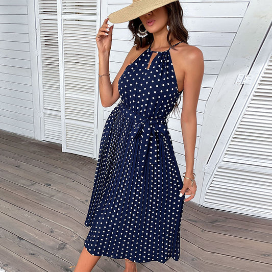 Polka Dot Halter Dress