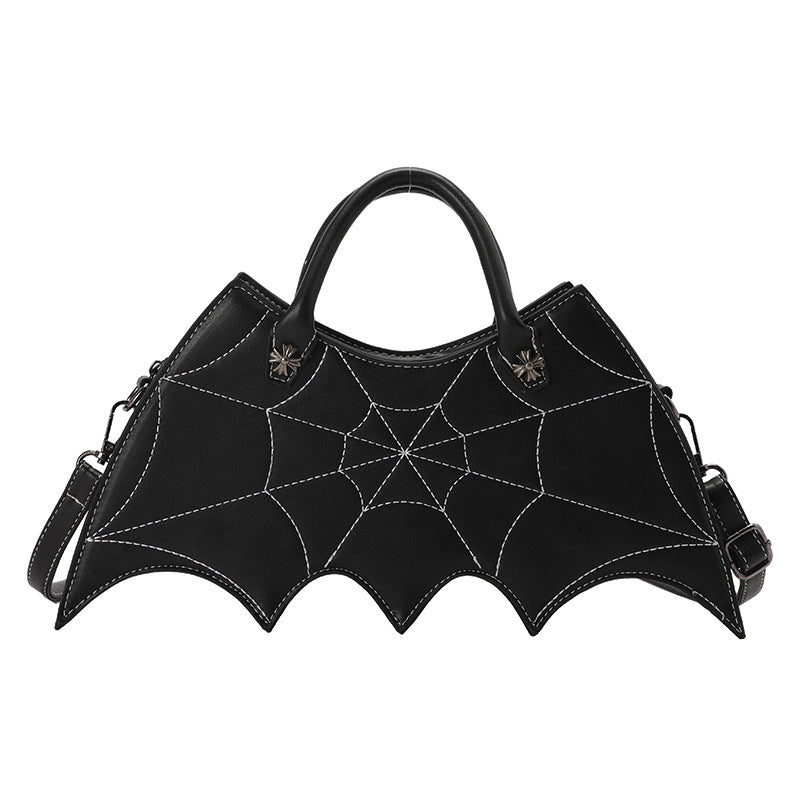 Spider Web Shape Shoulder Bags Personality Batgirl Tide Pu Handbags Fashoin Messenger Crossbody Bag