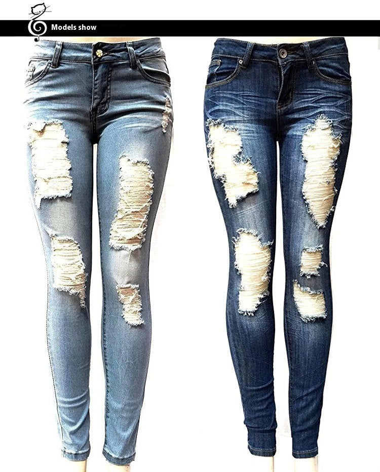 Women Ripped Slimming Jeans
