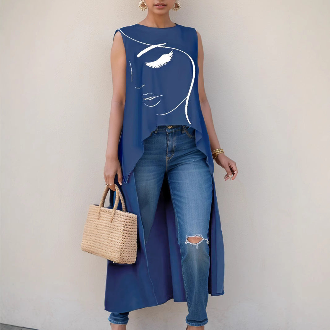 Plus Size Women's Vest T-shirt