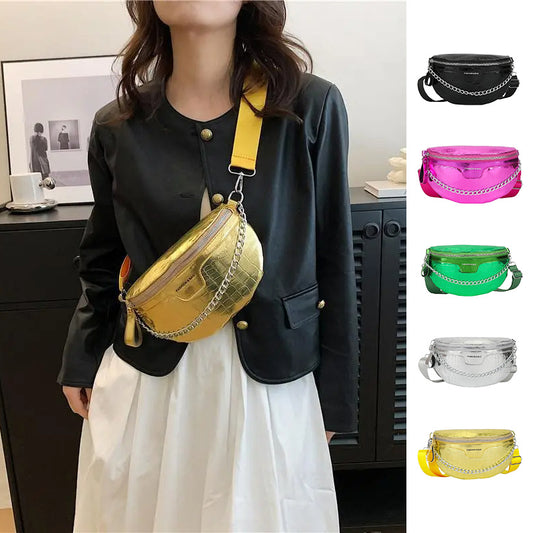 Fashion Crossbody Women Chest Bag Stone Pattern One-shoulder Crossbody Bag All-match Messenger Belt Bags