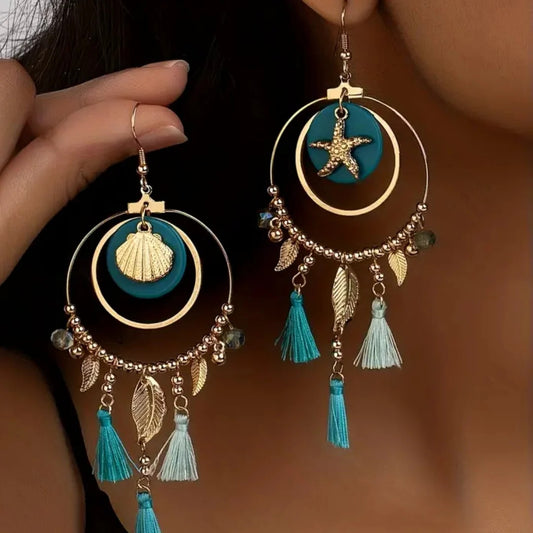 Bohemian Tribal Ethnic Style Long Fringe Earrings